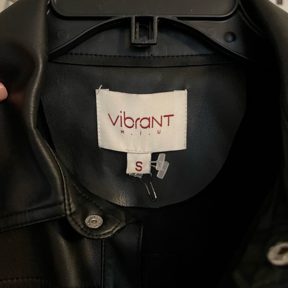 Long Sleeve Leather Mini Dress - Picture 6 of 7